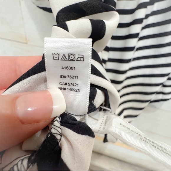 Loft flowy chiffon striped off shoulder top ❤️ - Picture 8 of 8